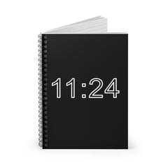 "11:24" Ruled line spiral Notebook